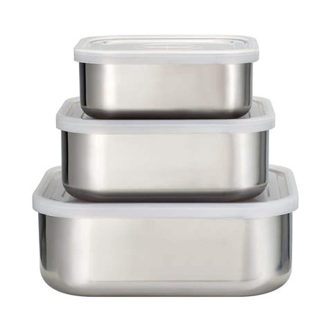 stainless steel box storage|stainless steel storage containers square.